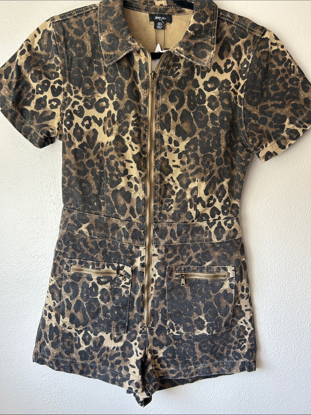 Nasty Gal Animal Print Romper